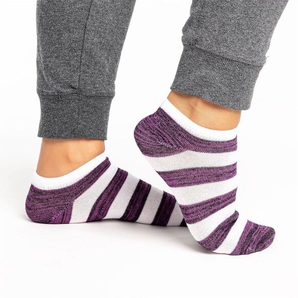 Alexa Rose Women's Ankle Socks 10 Pairs Stripes & Polka Dots - Picture 2 of 4